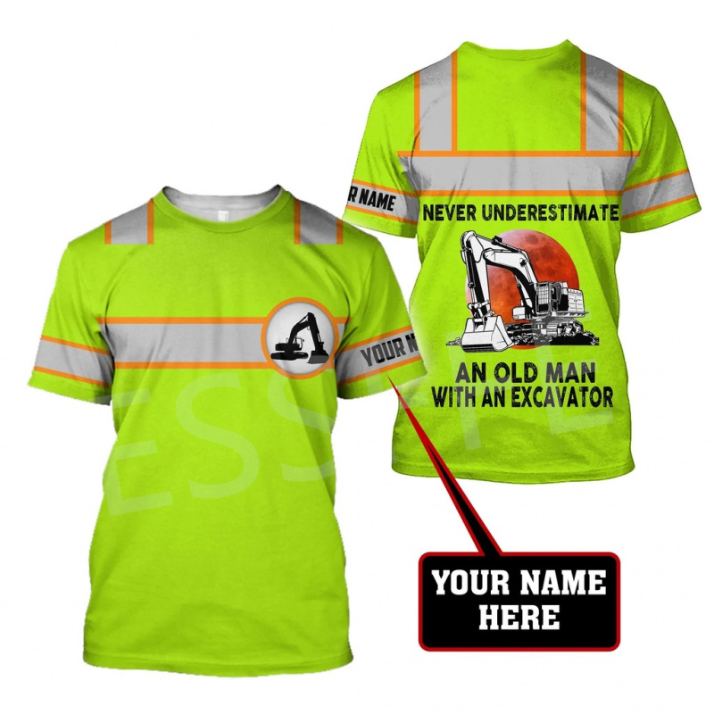 1 Piece Custom Your Picture Te - Heavy Equipment Names ulasan dan harga