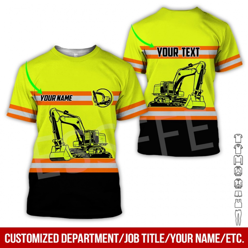 1 Piece Custom Your Picture Te - Heavy Equipment Names ulasan dan harga