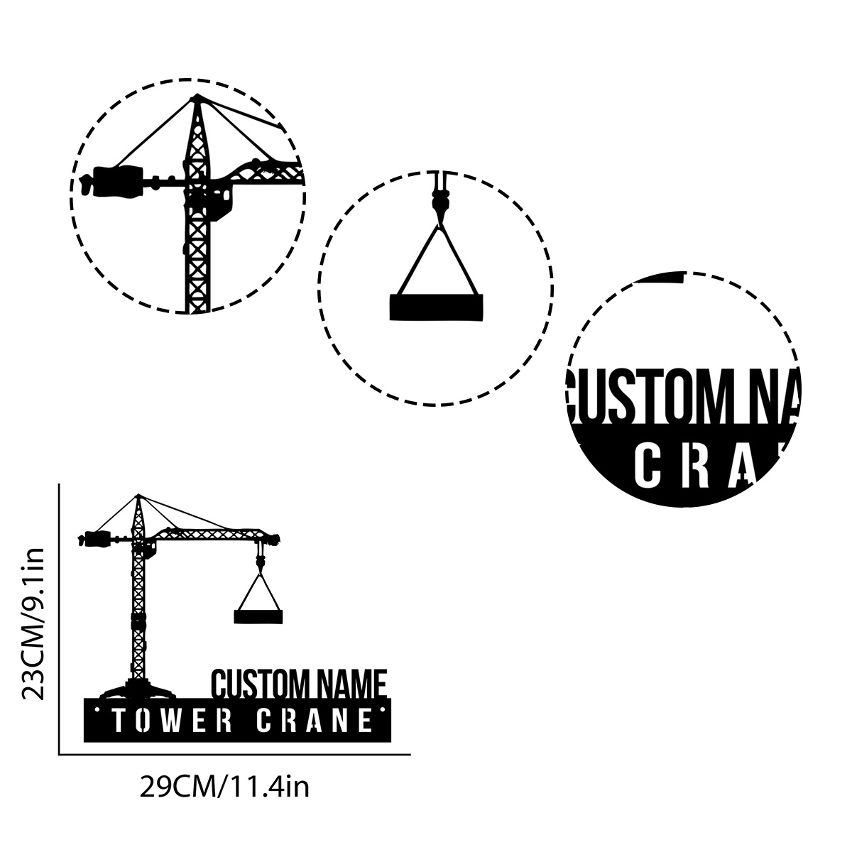Custom Tower Crane Desk Name P - Heavy Equipment Names ulasan dan harga