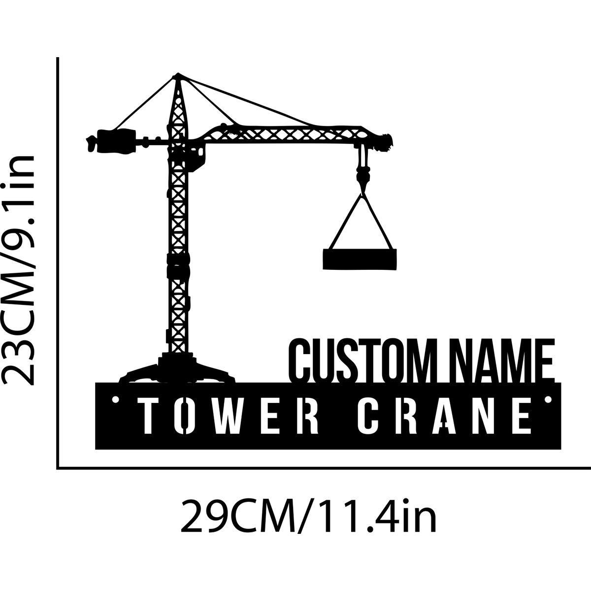 Custom Tower Crane Desk Name P - Heavy Equipment Names ulasan dan harga