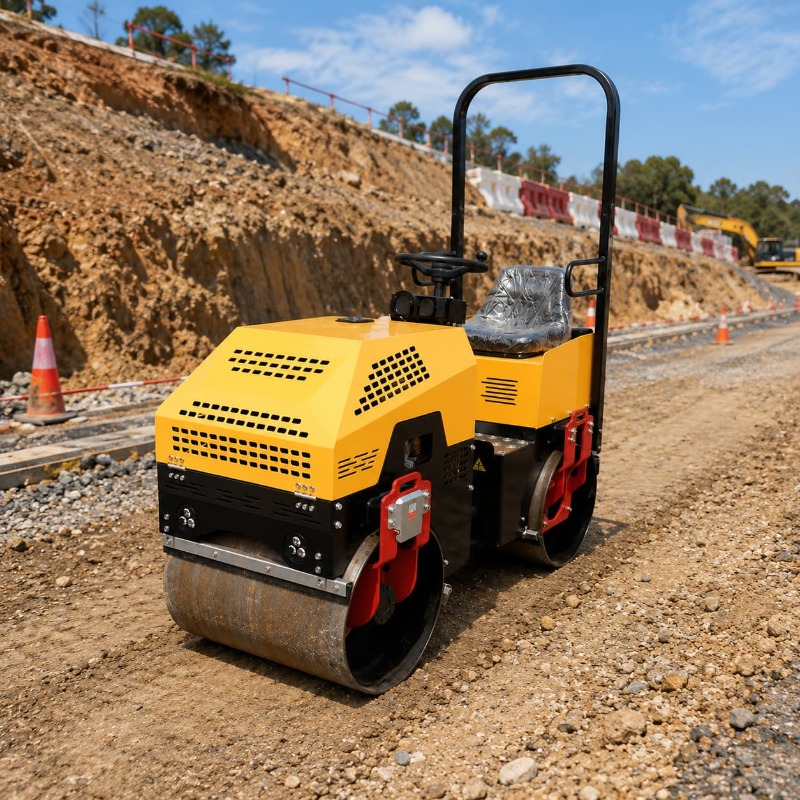 Double Drum Vibratory Road Rol - Heavy Equipment Engine ulasan dan harga
